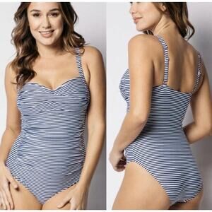 Bond-Eye Australia stripe swimsuit Black White Size USA 4